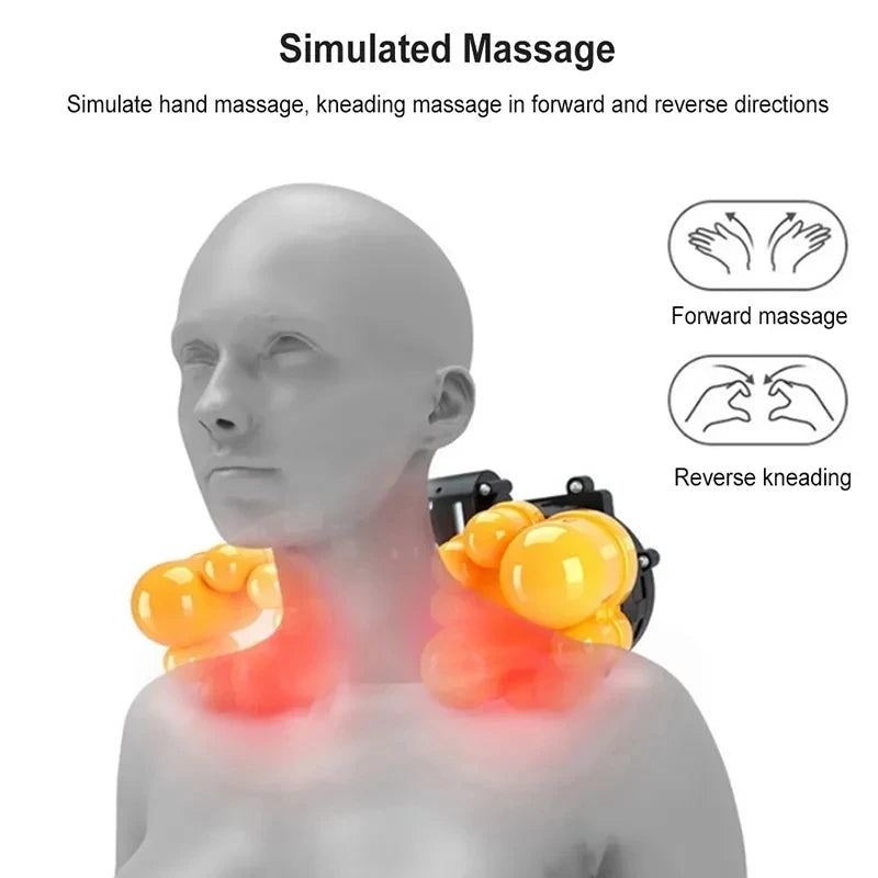 Shiatsu Massage Pillow - Infrared Heat for Neck, Back & Feet