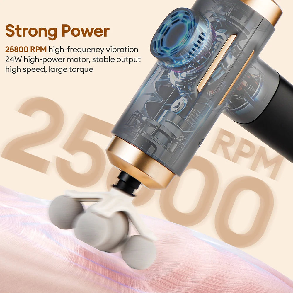 11-in-1 Percussion Massage Gun - 99-Level Deep Muscle Relief
