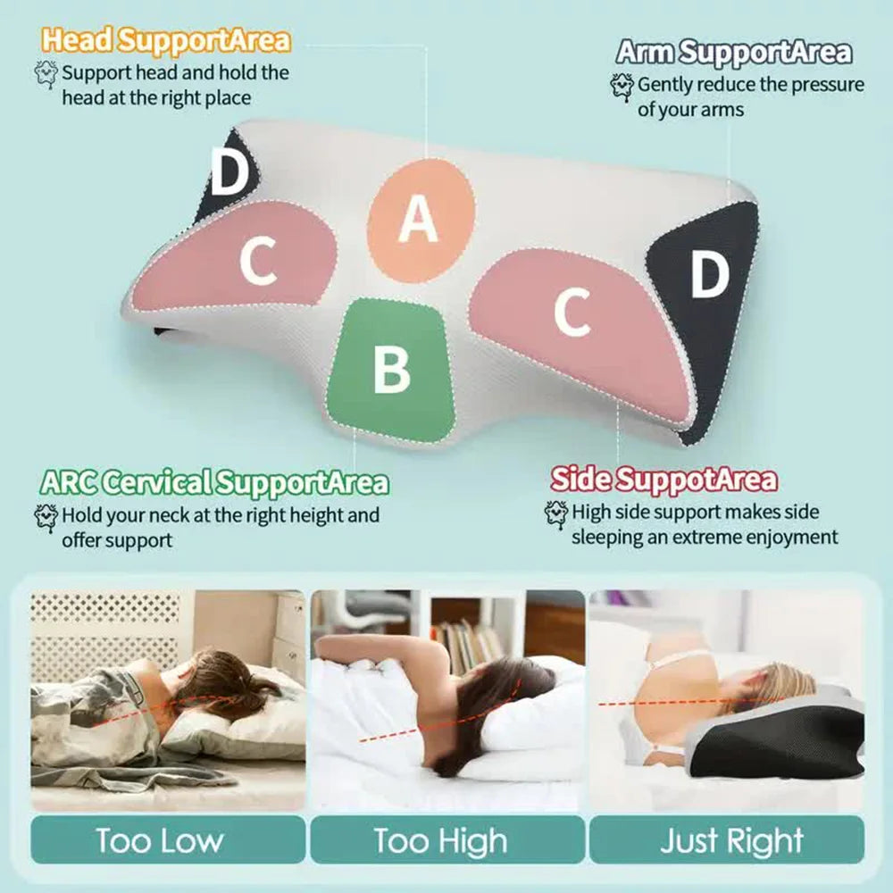 Butterfly Neck Massage Bed Pillow