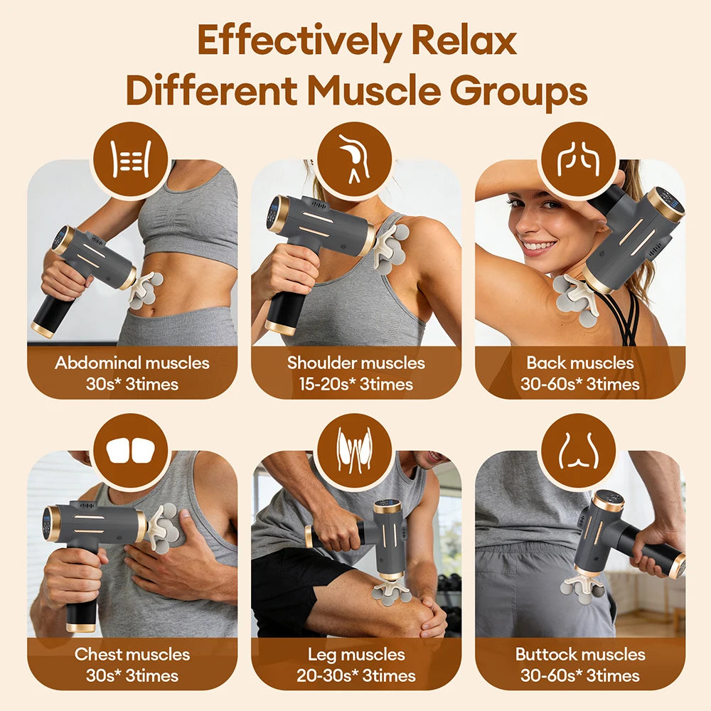11-in-1 Percussion Massage Gun - 99-Level Deep Muscle Relief