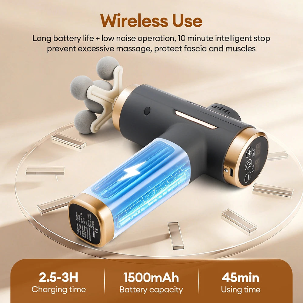 11-in-1 Percussion Massage Gun - 99-Level Deep Muscle Relief