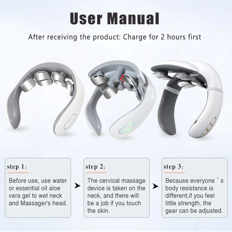 Smart Neck Massager with Heat & Red Light Therapy