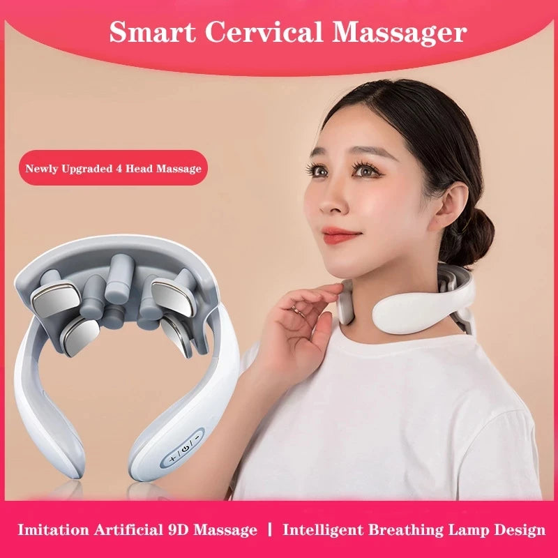 Smart Neck Massager with Heat & Red Light Therapy
