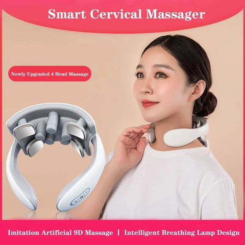 Smart Neck Massager with Heat & Red Light Therapy