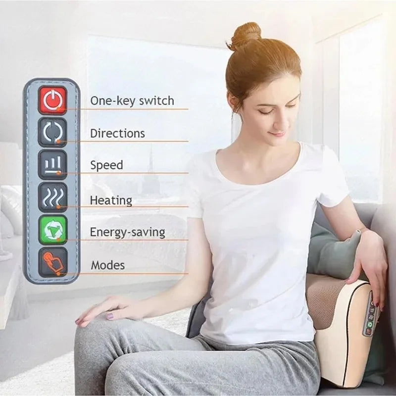 Back Neck Massager Infrared Heating Electric