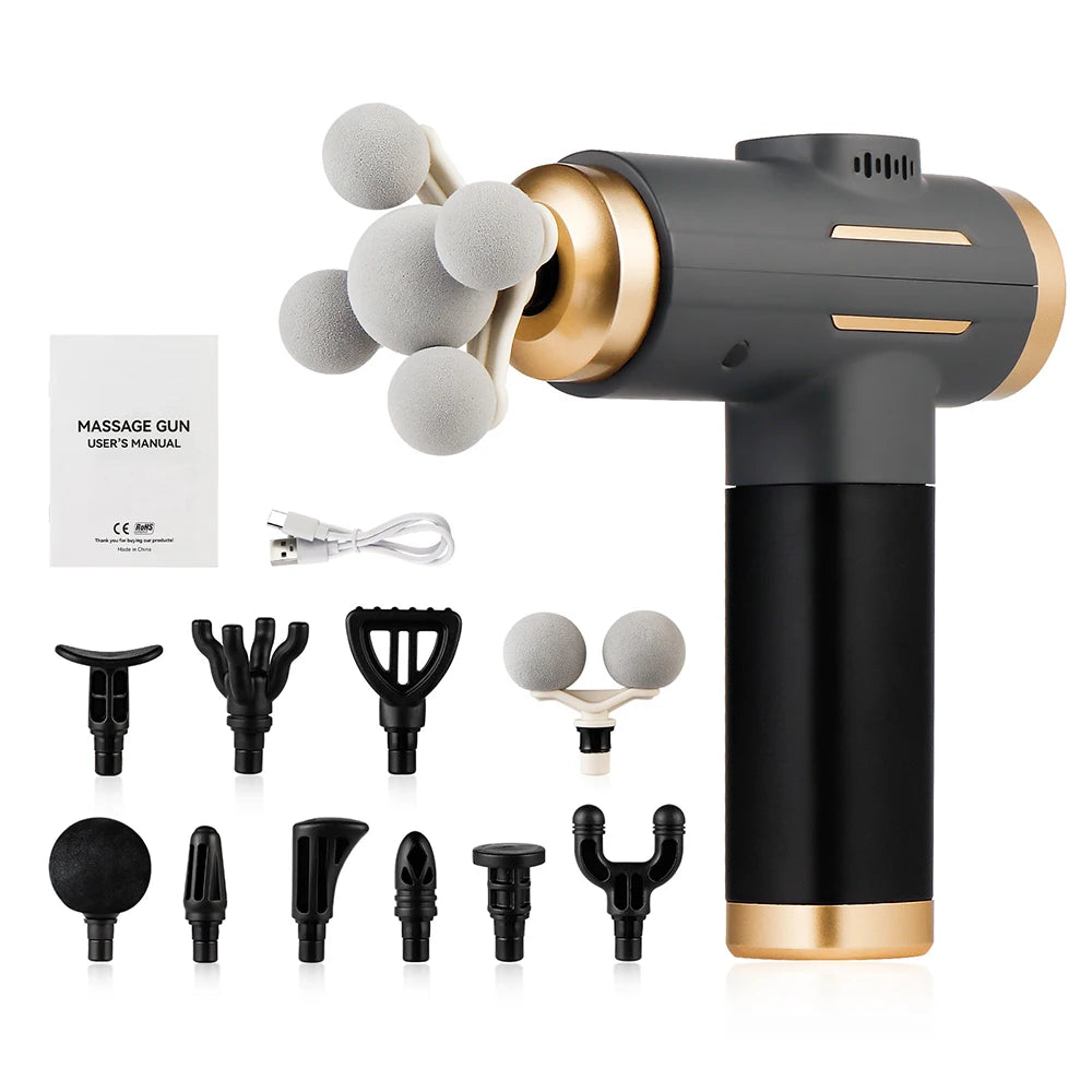 11-in-1 Percussion Massage Gun - 99-Level Deep Muscle Relief